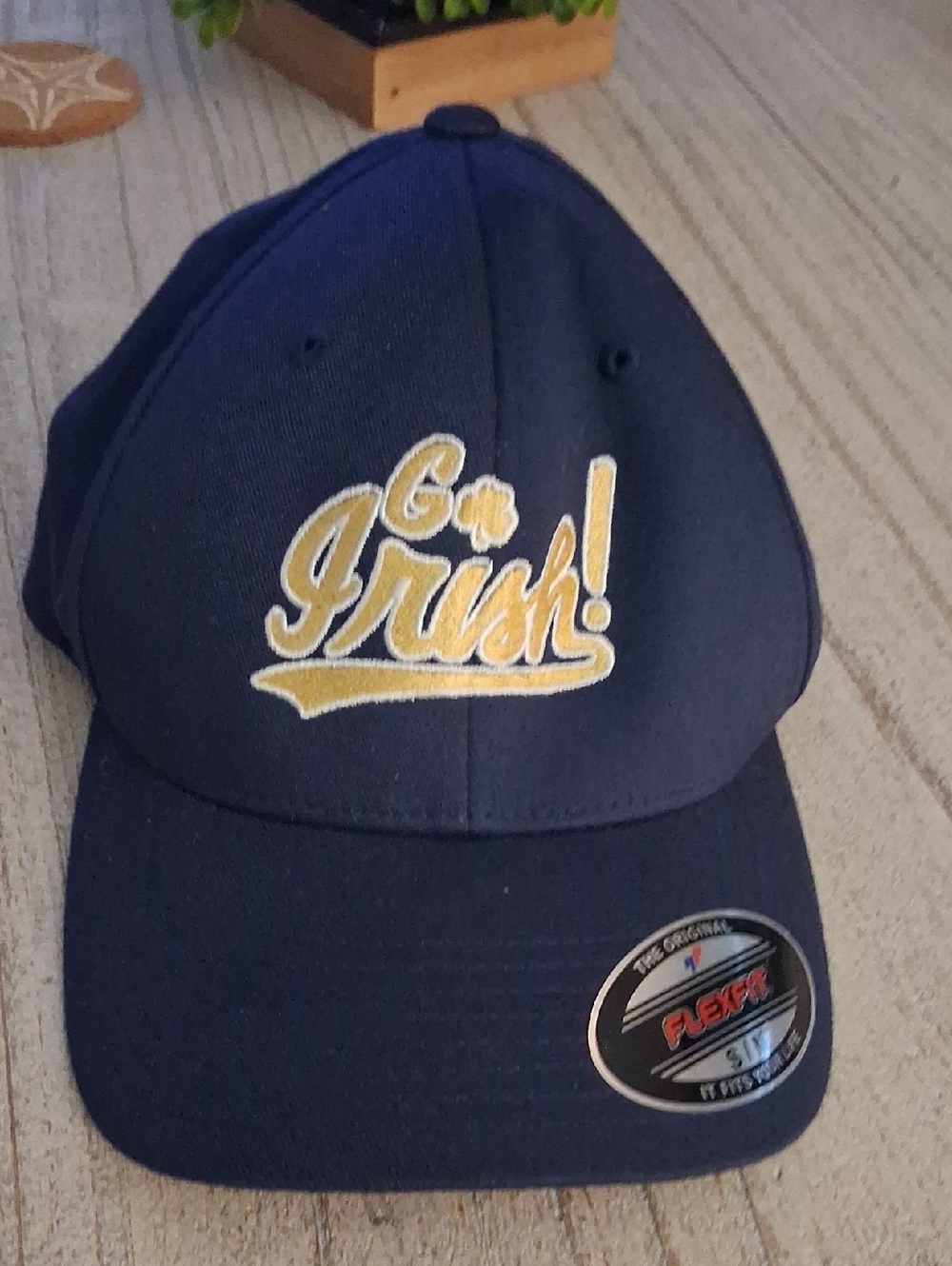 Navy "Go Irish!" Embroidered Baseball Cap